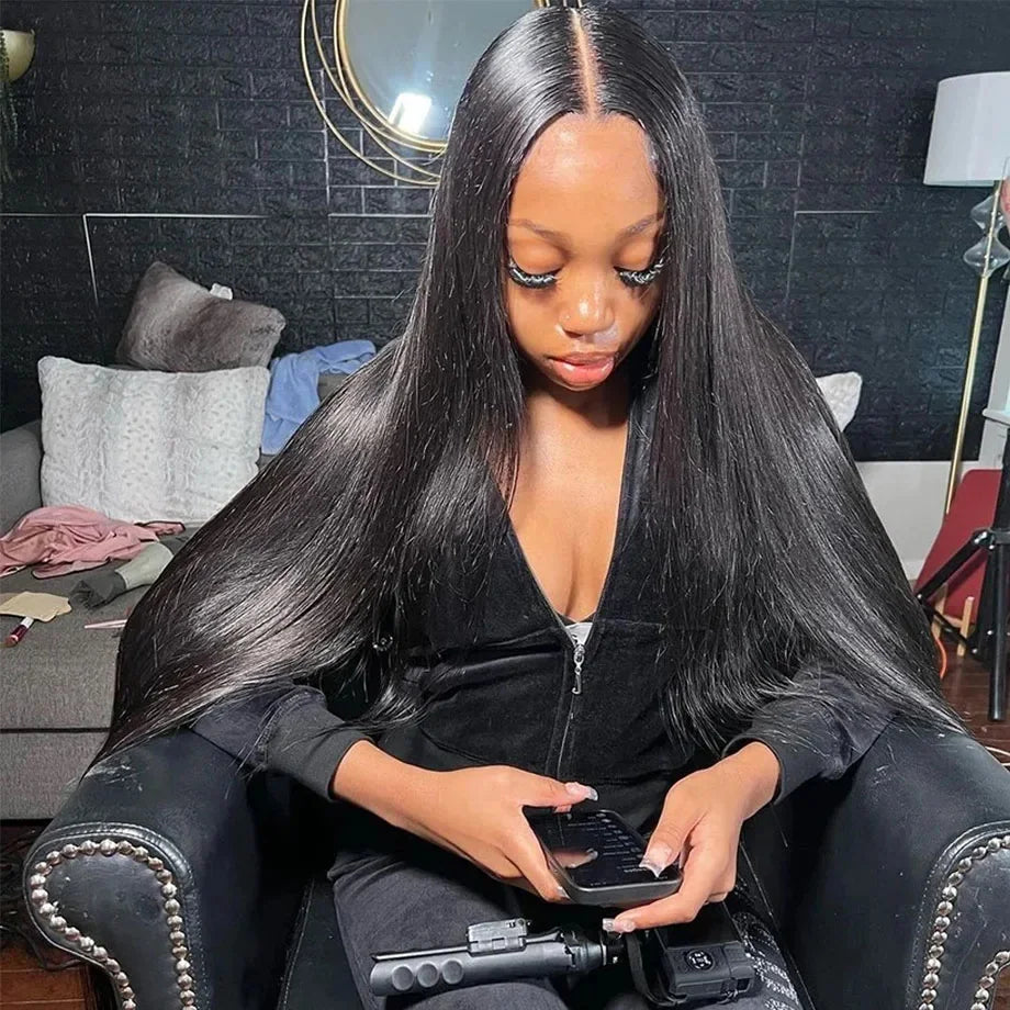 Bone Straight Lace Front Wig 13x4 13x6 360 Full Lace Frontal Wig For Women Pre Plucked HD Transparent Lace Front Human Hair Wigs