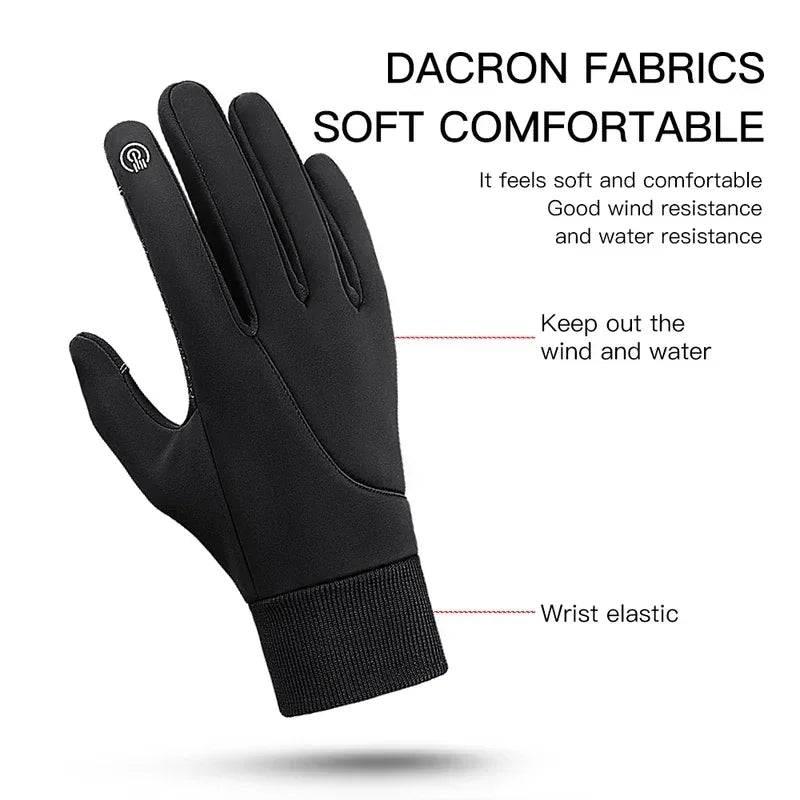 Kyncilor Winter Motorcycle Riding Gloves for Men & Women Touchscreen Waterproof Fleece Sports Accessory Glove for Ski Hiking Run