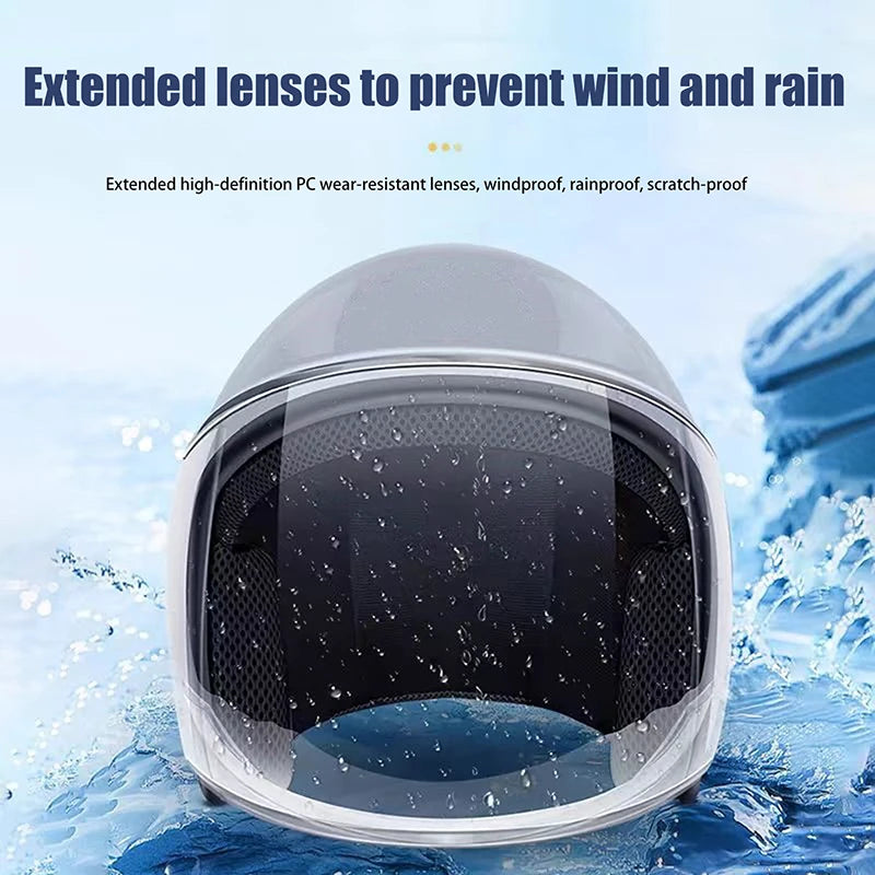 1 Piece Men Woman Electric Riding Lens Helmet Four Seasons Comfortable Ventilation Adjustable Motorcycle Safety Helmet