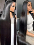 200 Density 13x4 13x6 Transparent Bone Straight 42 Inches 5X5 Lace Front Human Hair Wigs Straight Wigs Pre Plucked Lace Front