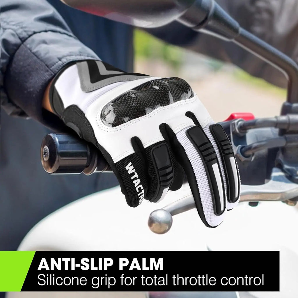 Lightweight Motorcycle Gloves for Men, Touchscreen Summer Breathable Motocross Casual Riding