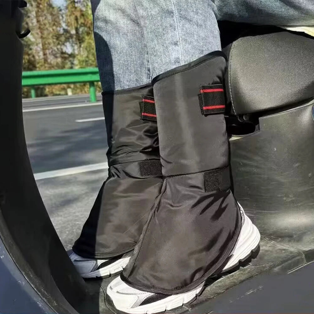 Motorcycle Windproof Ankle Protector Winter Warm Scooter Riding Foot Covers Cold-proof Motorbike Riding Leg Covers Equipment