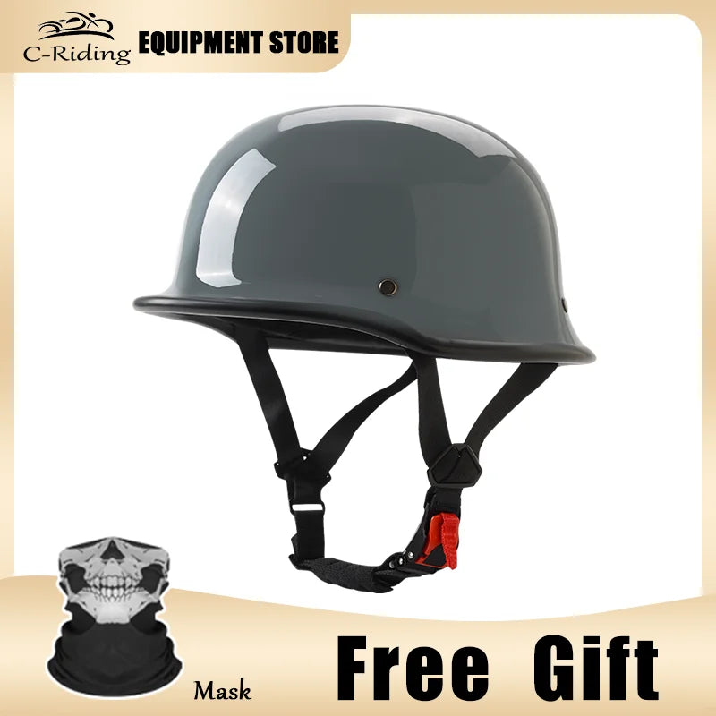Oversize XXL-4XL Size German Style Vintage Helmet Motorcycle Face Helmet Biker Pilot Casco Moto Motorcycle Helmet DOT