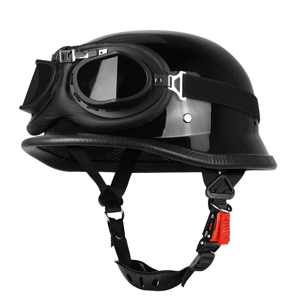 DOT Certification Motorcycle Half Helmet Anti-fall And Sun Cap Motorbike Helmet Fashion Vintage Moto Riding Safety Helmets S-2XL