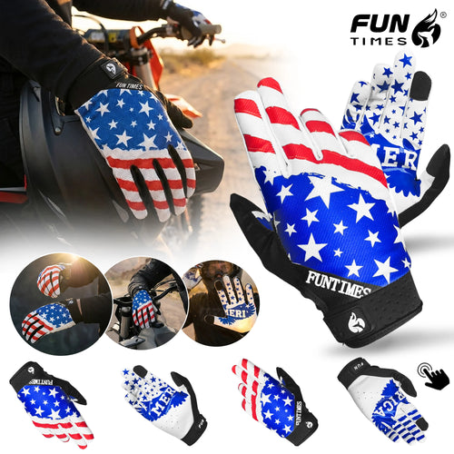 2024 FUNTIMES New Four Seasons Full Finger Outdoor Bicycle Motorcycle Riding Gloves
