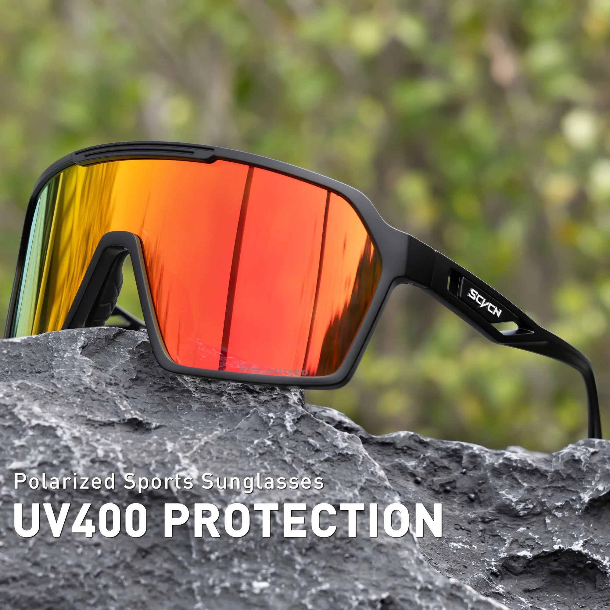 SCVCN Outdoor Cycling Sunglasses Motorcycle Riding Goggles UV400 Windproof Eyewear For Men Women Running Bicycle Glasses