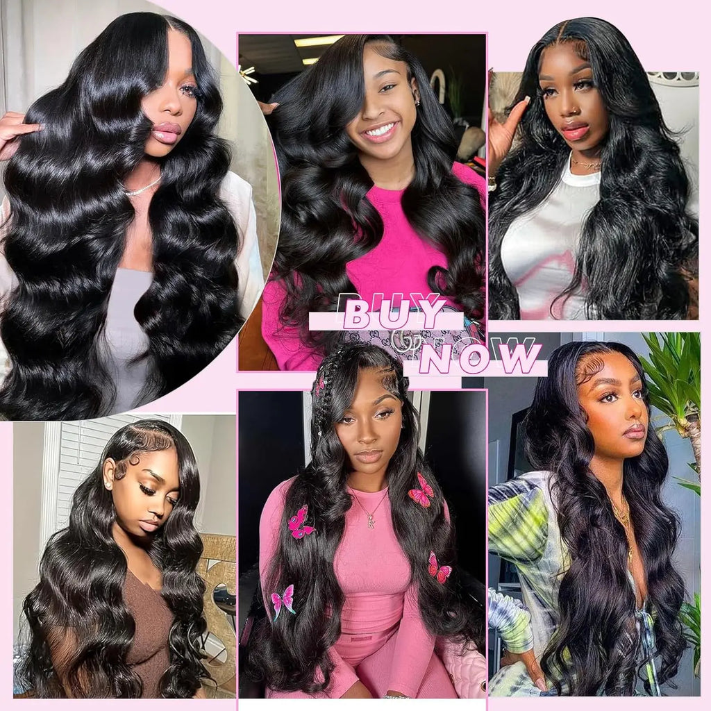 40 42 Inch Real Raw Body Wave Human Hair Wigs HD Lace Front Wig Black Pre Plucked 13x6 Wet And Wavy Lace Frontal Wig Human Hair