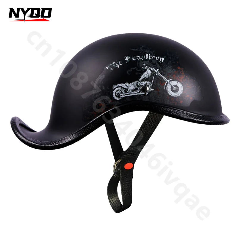 Retro Motorcycle Half Helmet Fashion Bailer for Scooter Safety Helm Spring Summer Capacetes De Moto