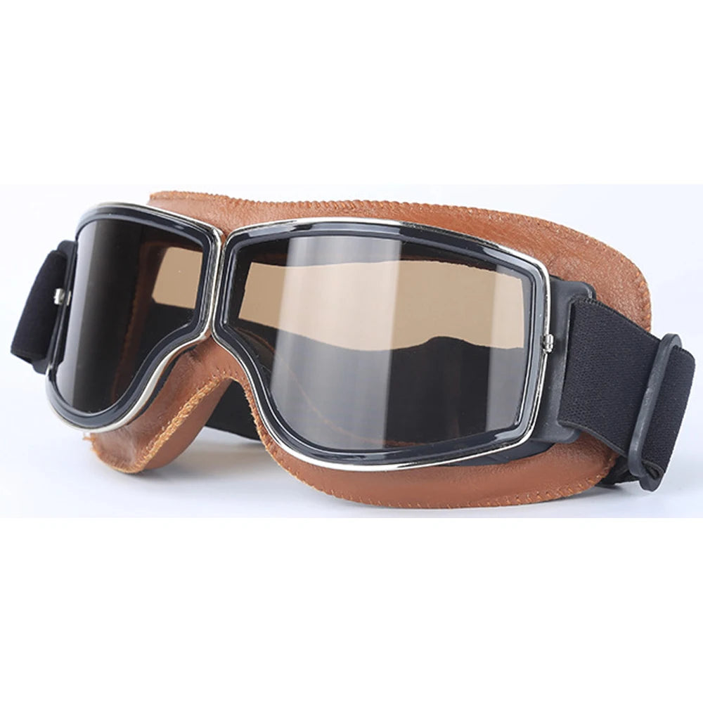 Motorcycle Vintage Retro Sunglasses Leather Goggles Glasses For Vespa Vintage Glass Motorcycle Motocross Goggles Ski