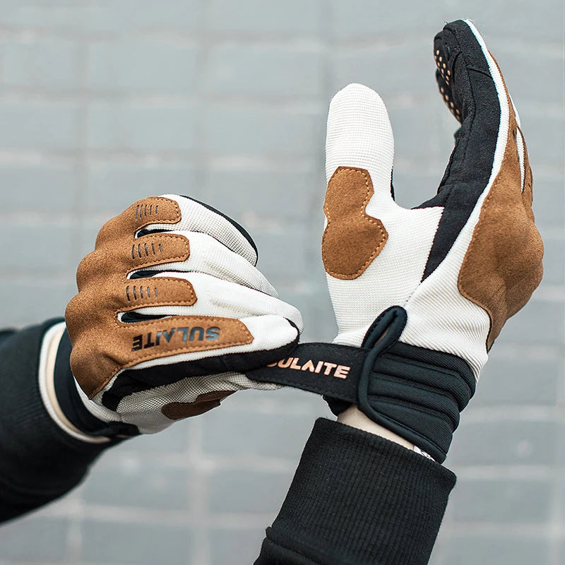 Motorcycle Riding Gloves Spring and Summer Full Finger Breathable PVC Boxing Conductive Touch Screen Gloves Motorcycle Equipment