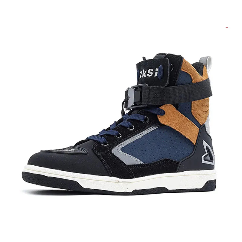 Men's Motorcycle Boots Breathable Anti-fall Rider Road Racing Casual Shoes Man Motorbike Boot TPU Protection Motos Shoes