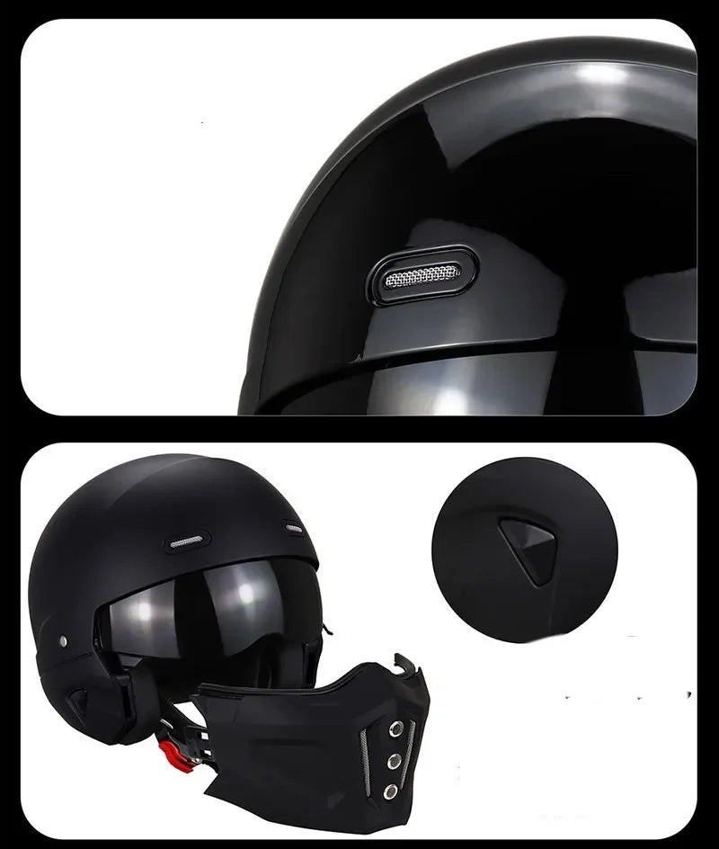 Vintage Retro Motorcycle Helmet Cascos Para Moto Modular NO Scorpion Full Helmet Combination Helmet Venom Half Helmet CE DOT