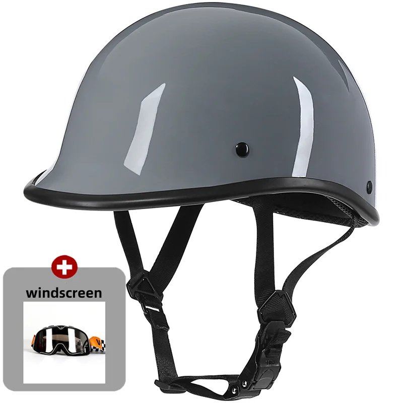 Motorcycle Half Helmet German Vintage Helmet Moto Motorcycle Open Face retro scooter half Helmet Biker Pilot Helmet