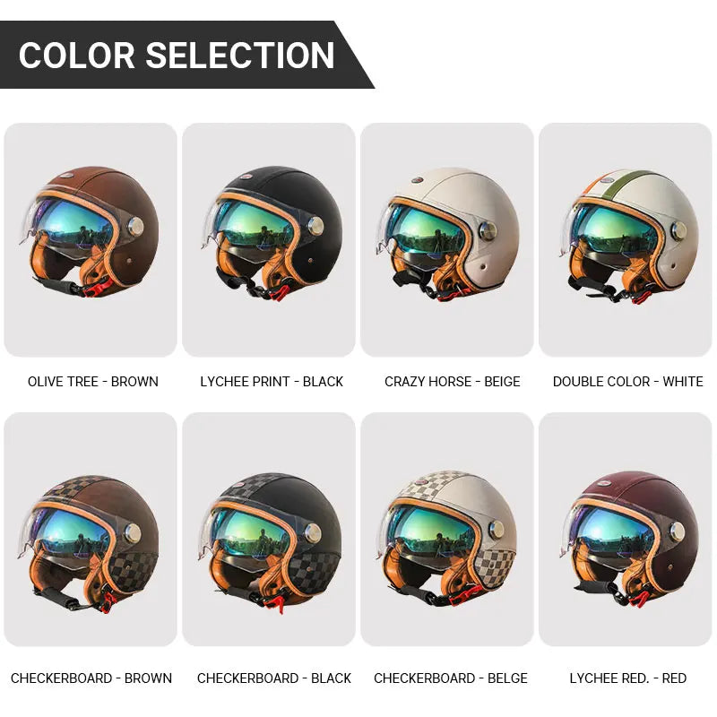 Handmade leather dot certified helmet helmet motorcycle for men for fall and winter seasons capacete de moto masculino