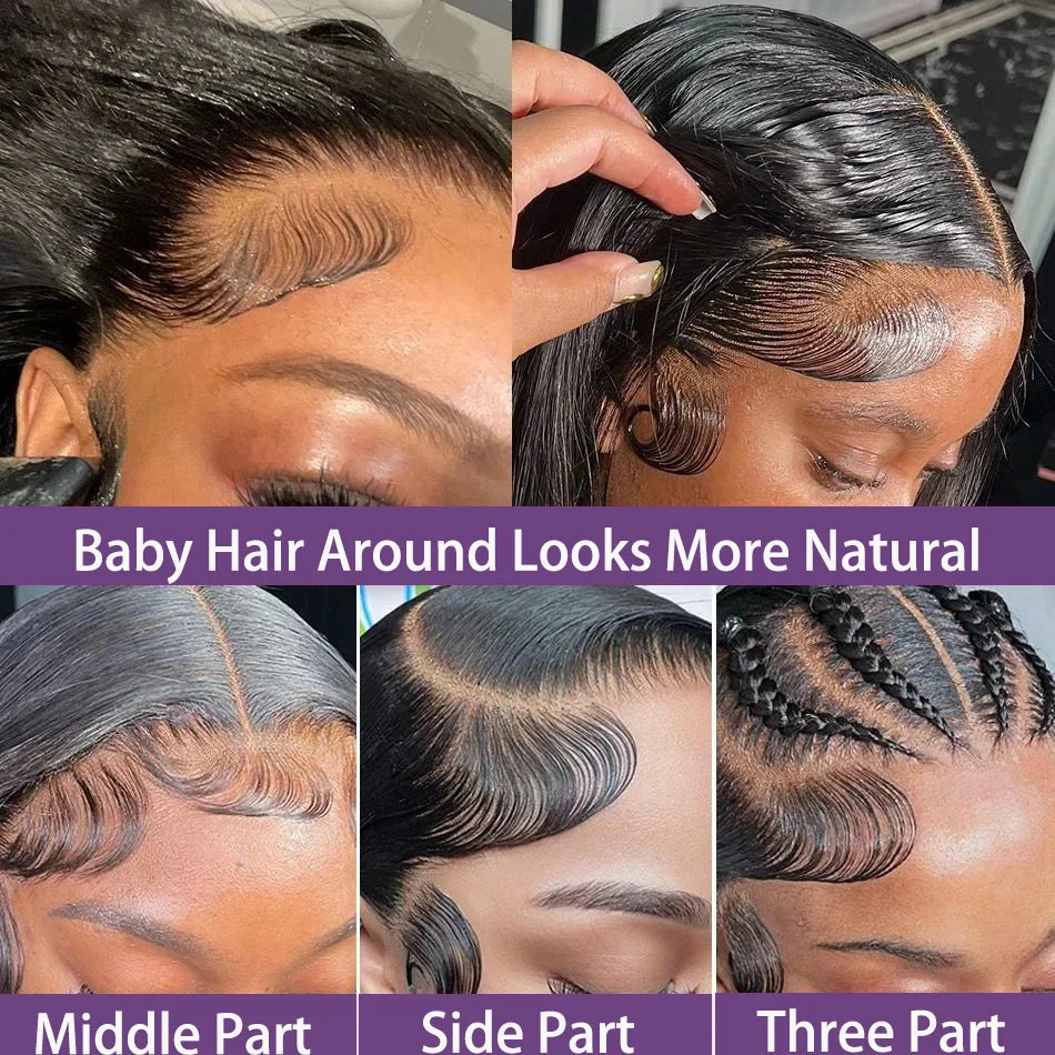 42 Inch  200% Density 13x4 Kinky Curly HD Lace Frontal Wigs Brazilian Water Deep Wave 13x4 Lace Front Human Hair Wig For Women
