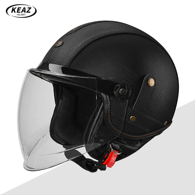 DOT Certified Universal 3/4 Open Face Motorcycle Helmet Advanced Technology for Maximum Comfort for Adult Long Rides All Seasons
