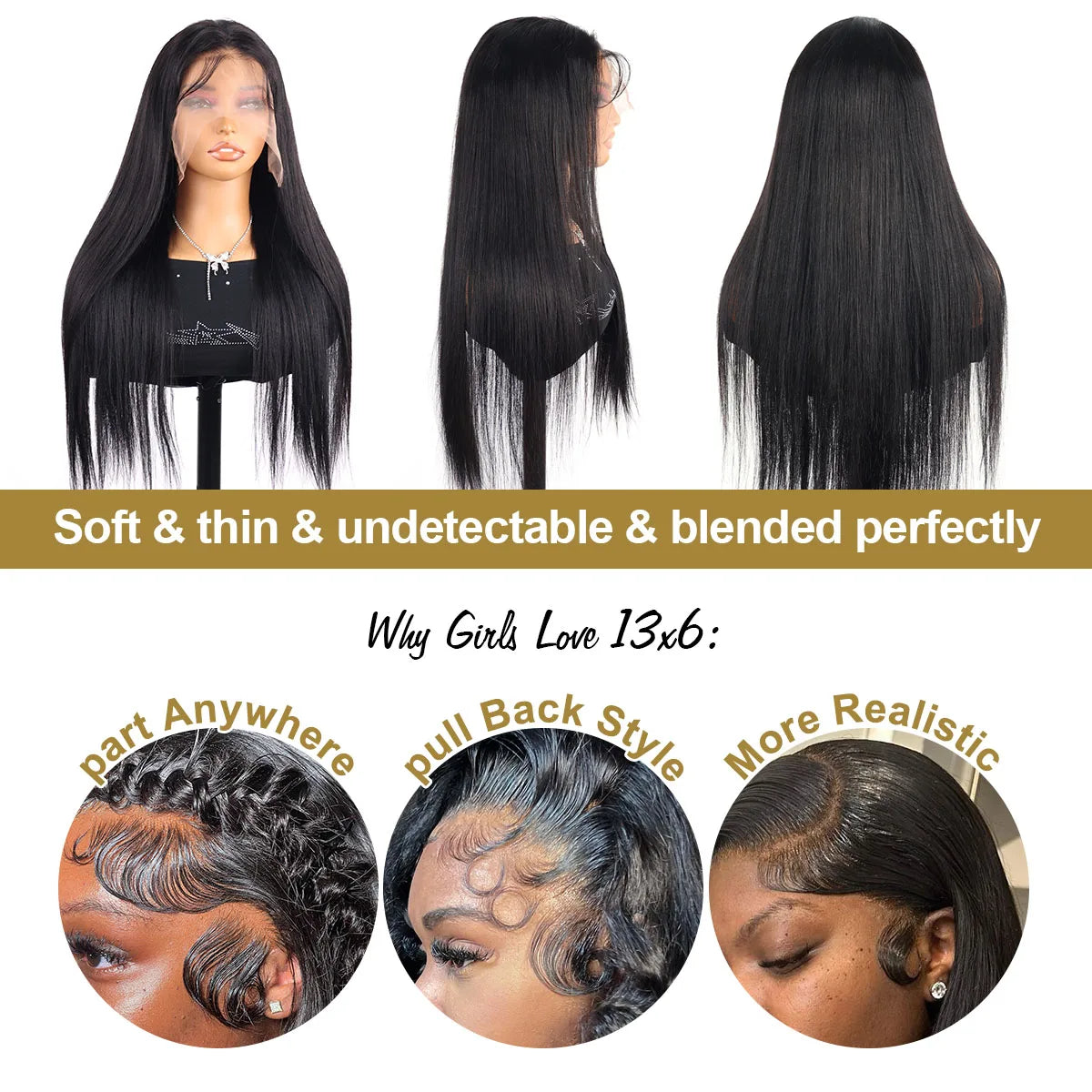 220% Bone Straight 360 Full Transparent Lace Front Human Hair Wigs 13×6 HD Lace Frontal Wig 30 40 Inch Black Real Human Hair Wig
