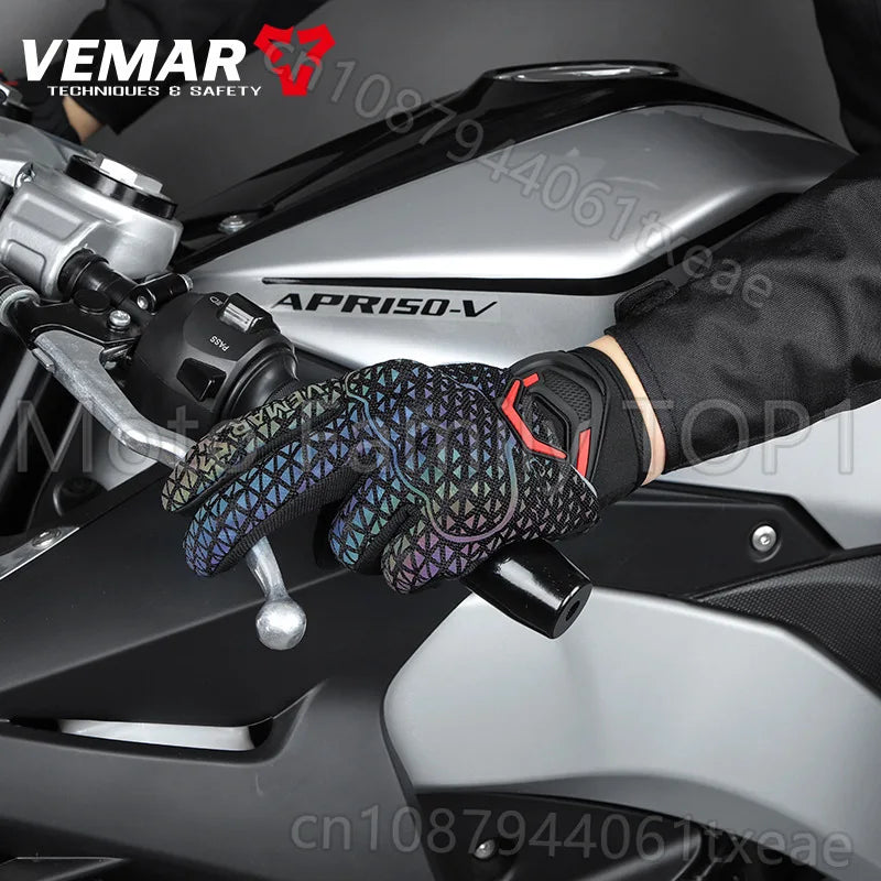 Spring summer gloves motorcycle men women riding gloves TPU protective case anti-drop locomotive rider breathable moto gloves