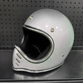 Pointed Nose Small Helmet Chrome Silver Rim Retro Motorcycle Fiberglass Helmet Four Season Full Face Helmet for Honda casco moto