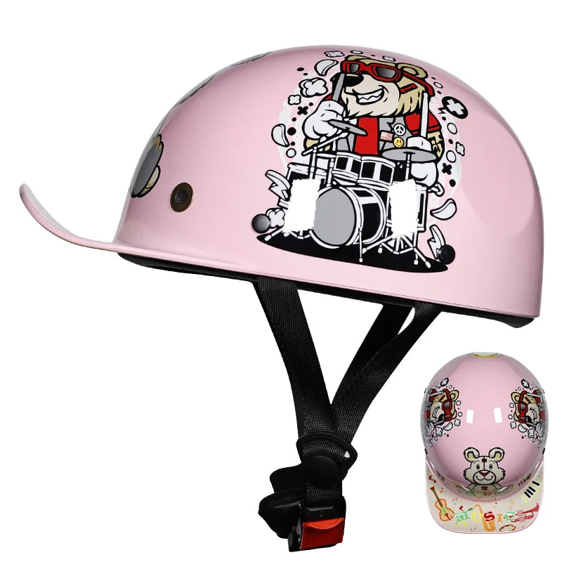 ORZ Children's Vintage Duck Tongue Baseball cap Helmet Skateboard Bike Half Helmet Electric Motorcycle Safety Helmet