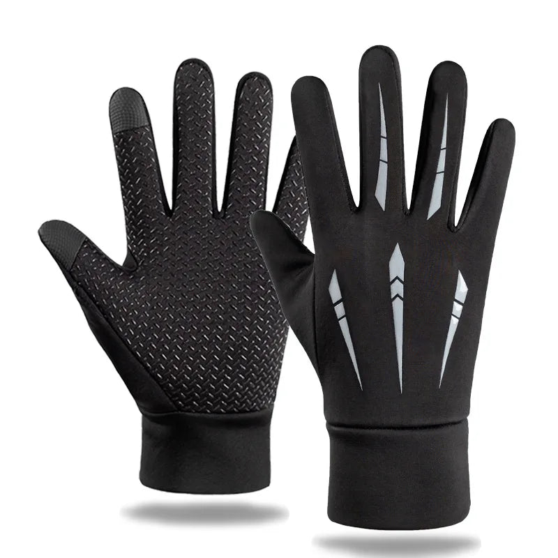 Warm Cycling Gloves for Men Autumn Winter Fishing Non-slip Motorcycle Water-Repellent Touch Screen Wear Resistant Driving Gloves