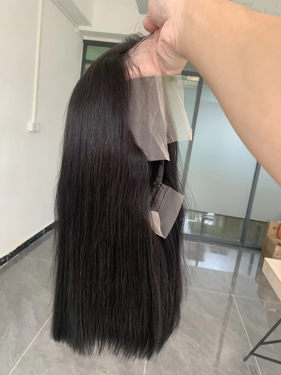 250% Density Short Bob 13x4 HD Lace Front Human Hair Wig PrePluck Brazilian Glueless Lace Frontal Closure Wig For Women Straight