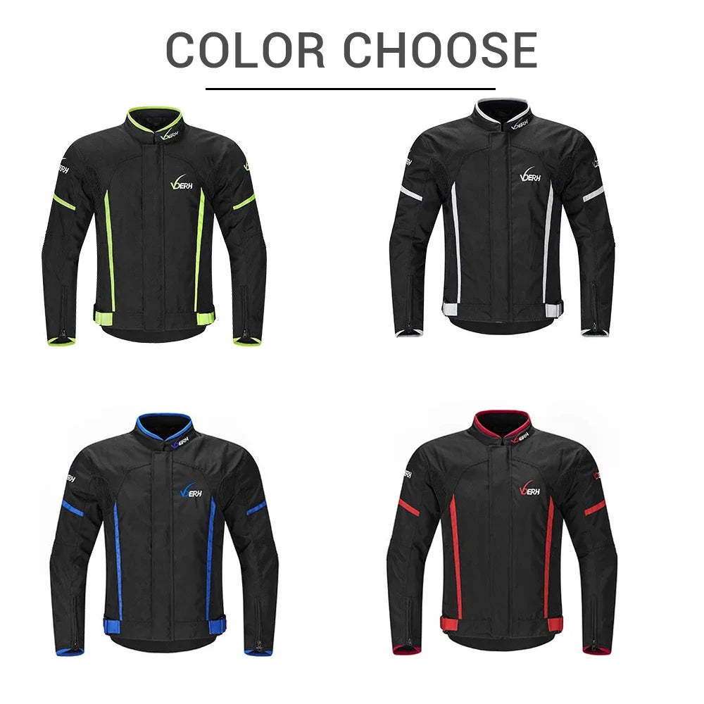 Motorcycle Jacket Waterproof Chaqueta Moto Windproof Moto Protection Night Reflection Motorbike Riding Jacket For 4 Season