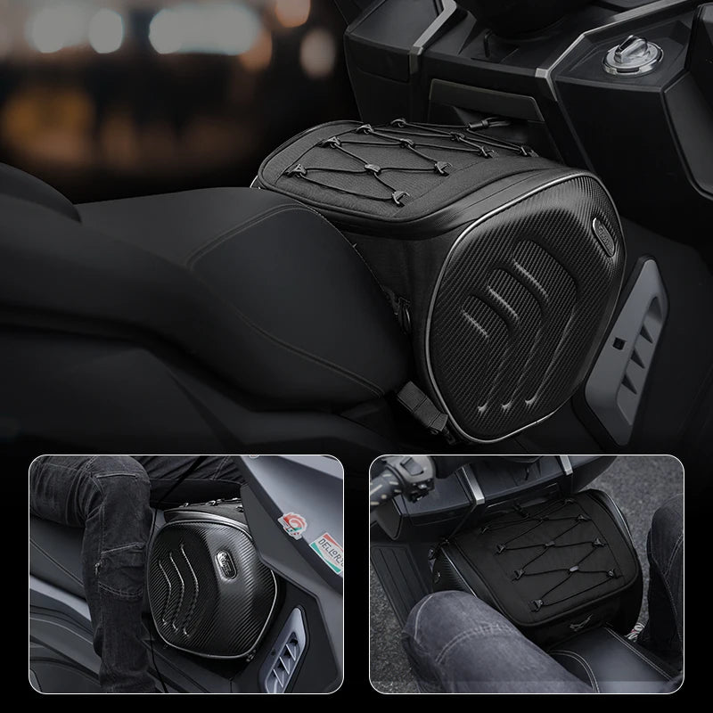 Waterproof Motorcycle Rear Seat Bag Travel Luggage Bag 30L Motorcycle Hard Shell Tail Bag Motor Riding Helmet Bag