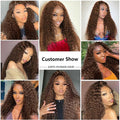 Deep Wave Frontal Wig 13x4 13x6 Hd Lace 30 Inch Chocolate Brown Curly Lace Front Human Hair Water Wave Brazilian Wigs For Women