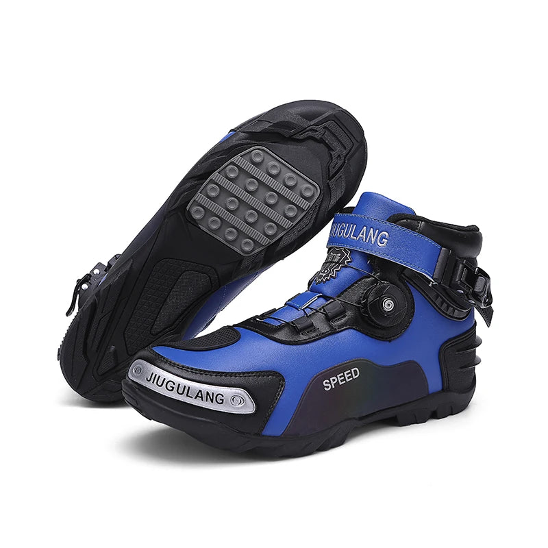 New Motorcycle Boots Men Leather Motos Breathable Anti Slip Wear-resistant Riders Boots Motorbike Racing Ankle Length Shoes