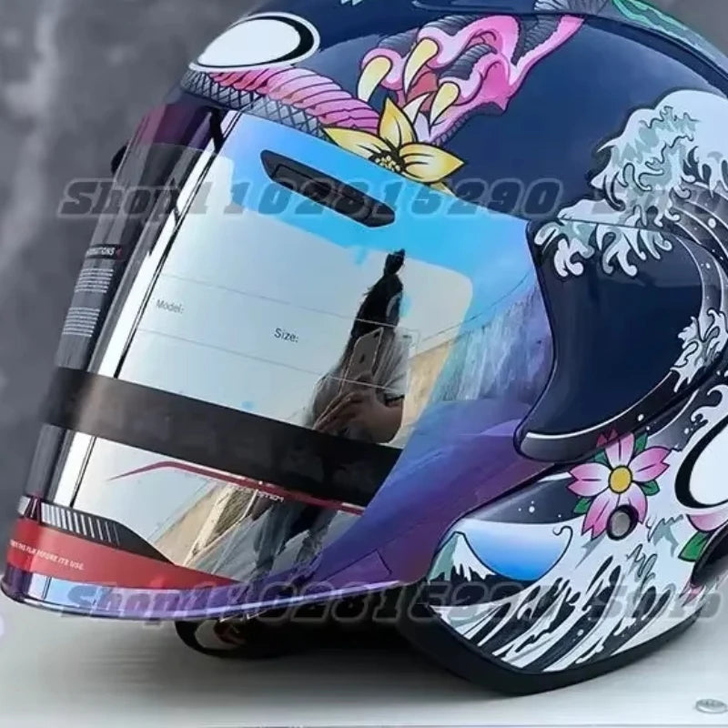 Ram3 Oriental Dragon Half Helmet Men and Women Motorcycle Off-Road Summer Helmet Downhill Racing Mountain Cross Casco Capacete