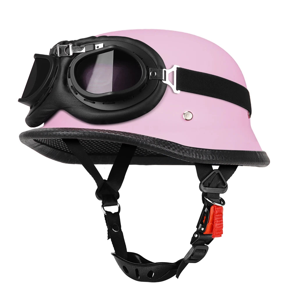 DOT Certification Motorcycle Half Helmet Vintage Fashion Motorbike Helmet Anti Fall And Sun Cap Moto Riding Safety Helmets S-2XL