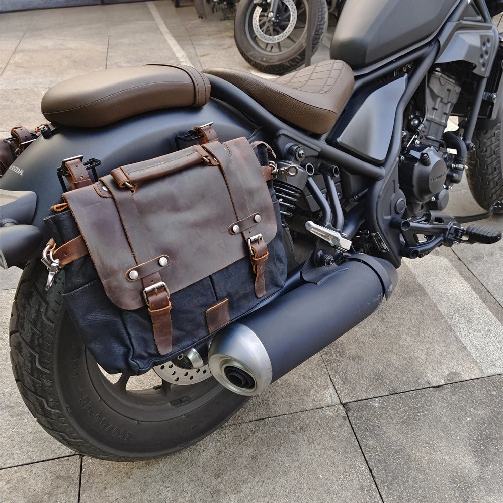Motorcycle Saddle Bag Side Bag Waterproof Luggage Bag For Honda Shadow For Sportster XL883 XL1200 For BMW Motobike Travel Bag