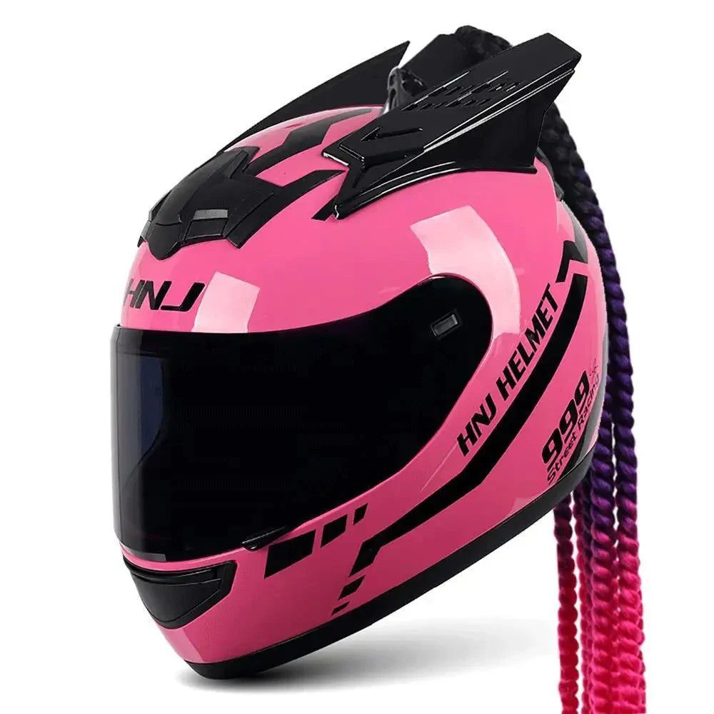 Matte Black Dreadlocks Full Face Biker Helmet Wear-Resistant Motorcycle Equipment Anti-Fall Motocross Kask Breathable Protection