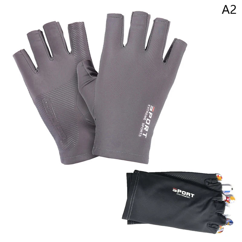 Outdoor Sports Ice Silk Touch Screen Riding Gloves for Men Women Breathable Glove Non-Slip Motorcycle Gloves for Cycling Driving