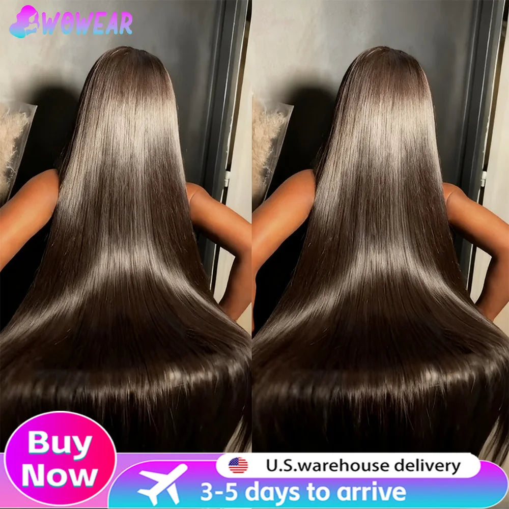 36Inch Straight HD Lace Front Wig 360 Full Lace Wig 13x4 13x6 HD Lace Frontal Human Hair Wig For Women Pre Plucked 220% Density