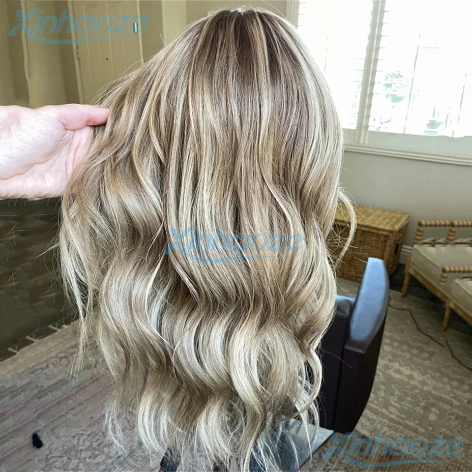 #8/613 Highlight Wig Human Hair Body Wave 613 Color 13x4 HD Lace Frontal Wig Glueless Wigs 100% Human Hair Full Lace For Women