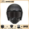 Open Face Helmet Carbon Fiber Motorcycle Helmets for Moto DOT Approved Four Seasons Universal 3K 12K Ultra Light 3/4 Jet Helmet
