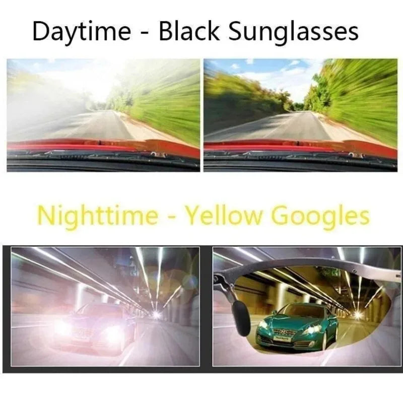Men Protective Glasses Anti-glare for Driving Goggles Glasses Outdoor Sports Riding Motorcycle Sunglasses UV400 Eyewear