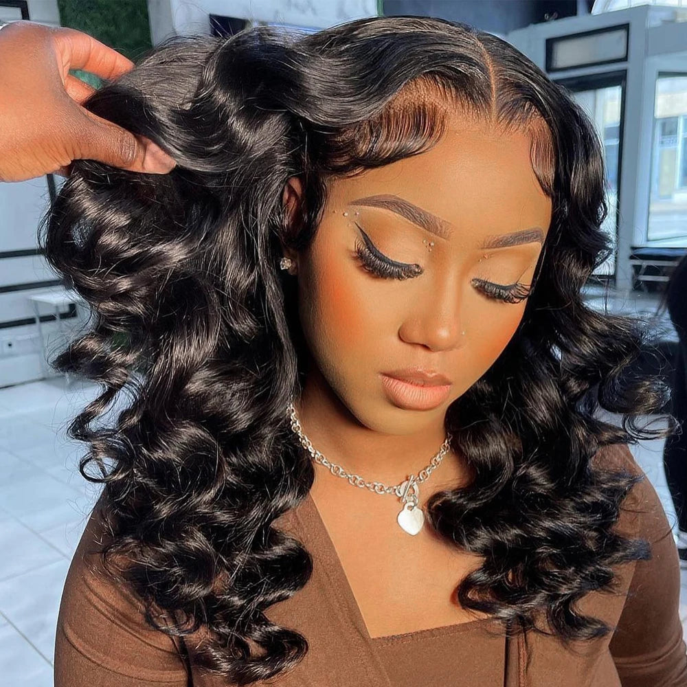 30 Inch Loose Deep Wave 13x6 360 HD Lace Front Wigs Human Hair 220 Density Brazilian Curly 4x4 Lace Closure Wig Preplucked