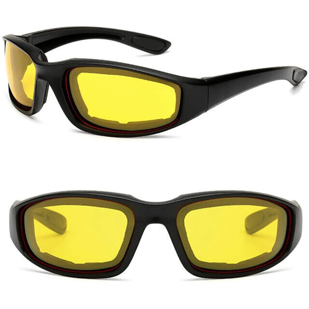 KLASSNUM Yellow Lens Sunglassese For Driving Anti-UV Motorcycle Riding Glasses Padding Goggles Outdoor Sports Women Sunglasses