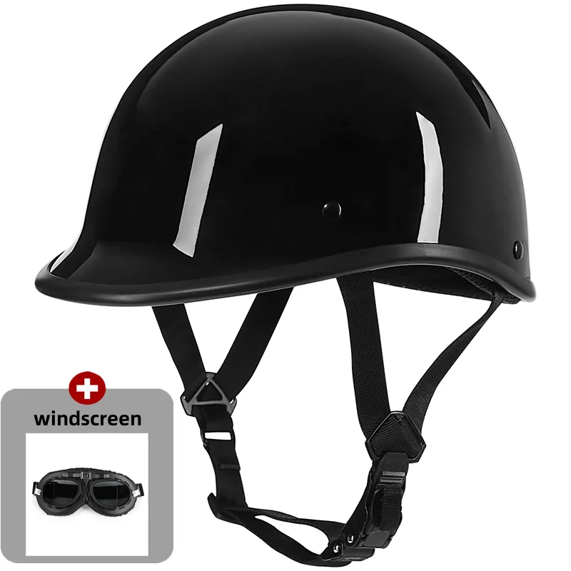 Motorcycle Half Helmet German Vintage Helmet Moto Motorcycle Open Face retro scooter half Helmet Biker Pilot Helmet