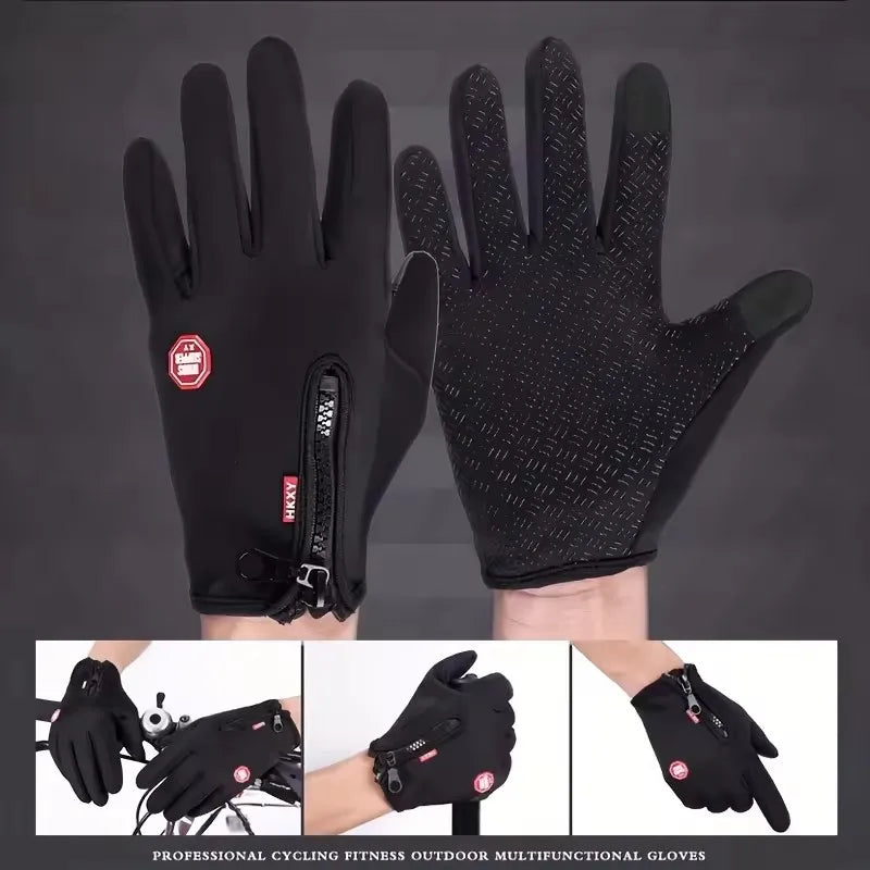 Winter Gloves For MenWomen Touchscreen Warm Outdoor Cycling Driving Motorcycle Fingerprint Cold Gloves Windproof Non Slip Gloves