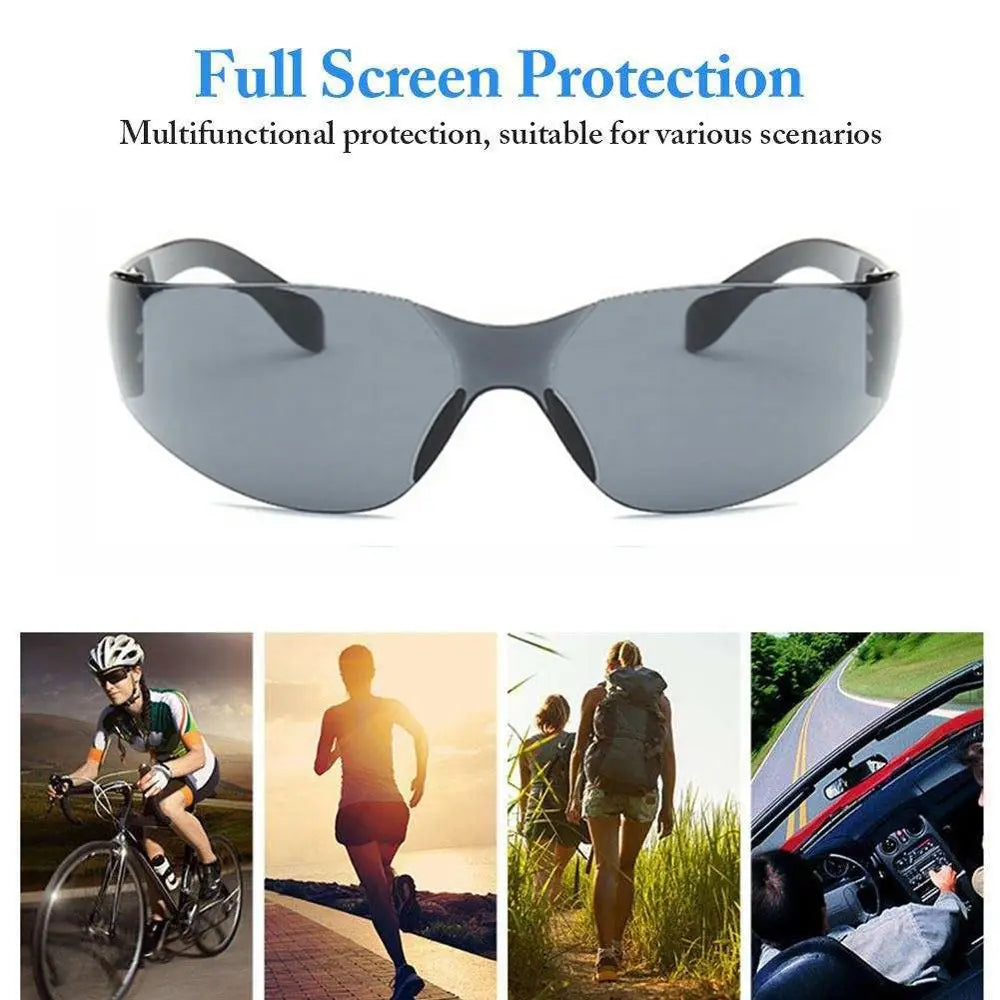 PC Safety Glasses UV-protection Motorcycle Goggles Dust Wind Splash Proof Impact Resistance Eyewear for Riding Cycling Camping