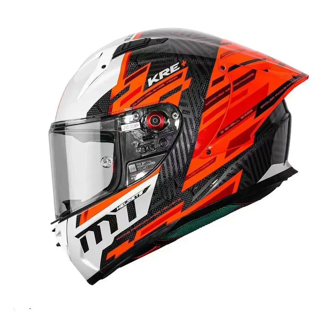 MT KRE+ Carbon Fiber Motorcycle Helmet ECE DOT Approved Full Face Professional Racing Off-road Helmet Cascos Para Moto for FIM