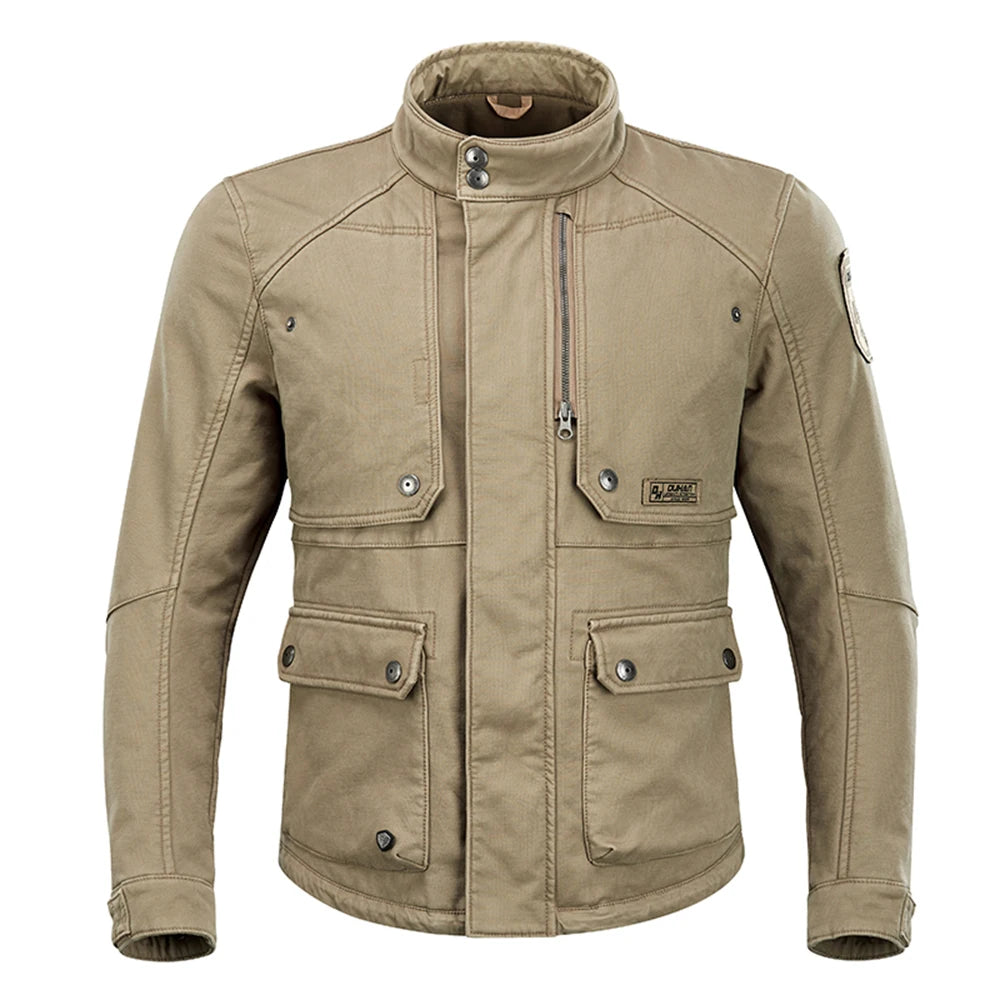 Retro Motorcycle Jackets Anti Drop Wear-resisting Motocross Jacket Waterproof Moto Cycling Protective Clothing Men