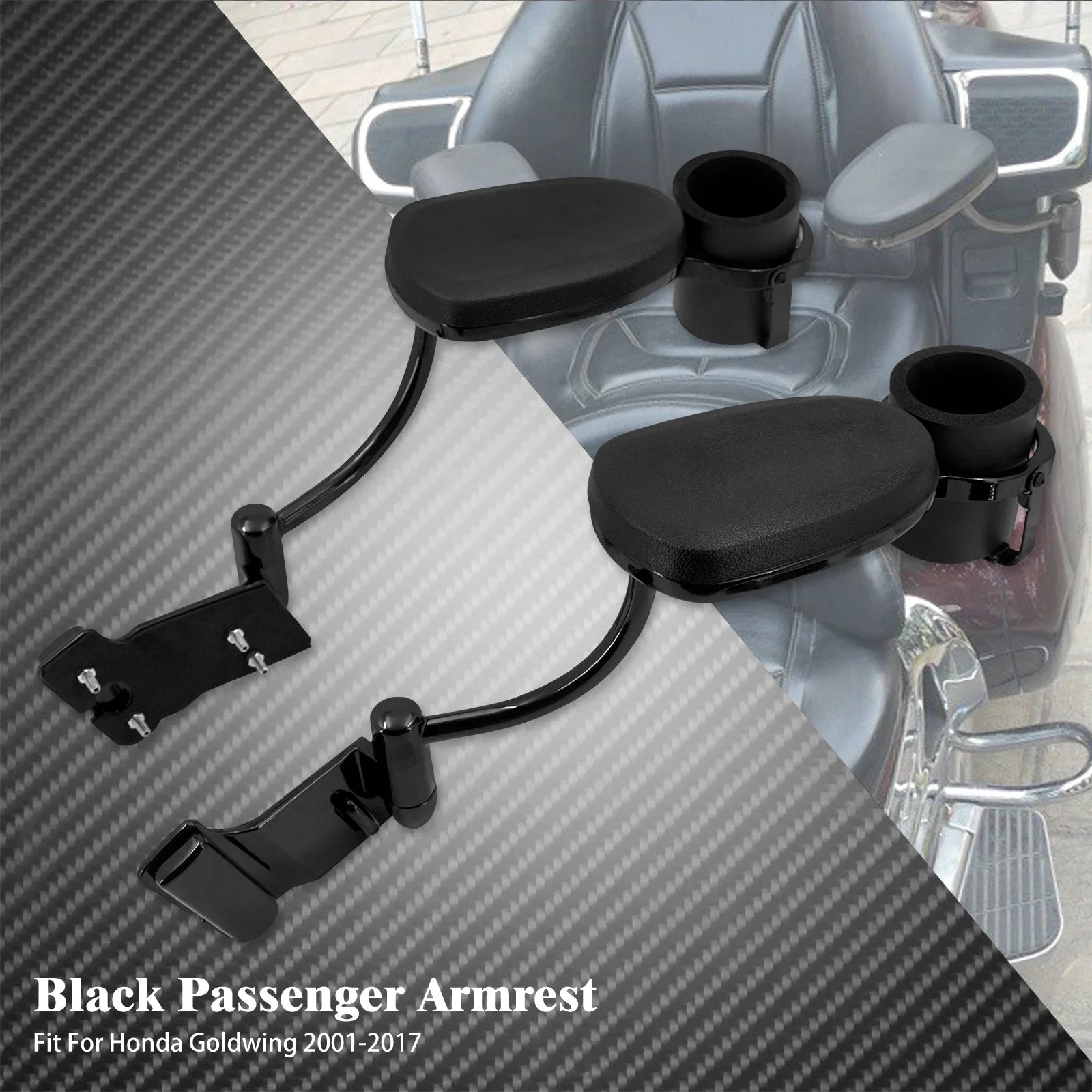 Motorcycle Rear Armrests Adjustable For Honda Goldwing GL1800 2001-2017 Passenger Arm Rests Moto Seat Grab Accessories GL 1800