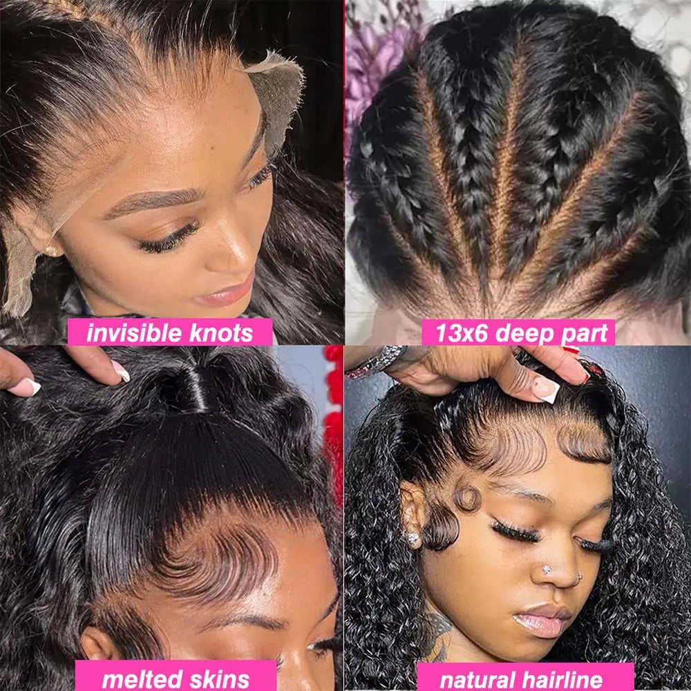 Burmese Curly 30 40 Inch 13x6 HD Lace Frontal Wig Human Hair Preplucked for Women 13x4 Lace Front Wigs Deep Wave with Spiral End