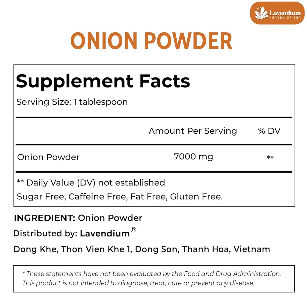Premium Onion Powder, 100% Natural and Pure from Onion, Rich Flavor, Perfect for Cooking & Seasoning