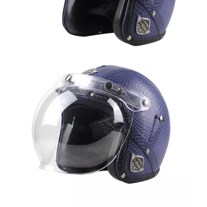 Motorcycle Helmet Bubble Visor Motorbike Helmet Visors Multicolor Vintage Cascos Para Moto Windshield Shield Universal Mask